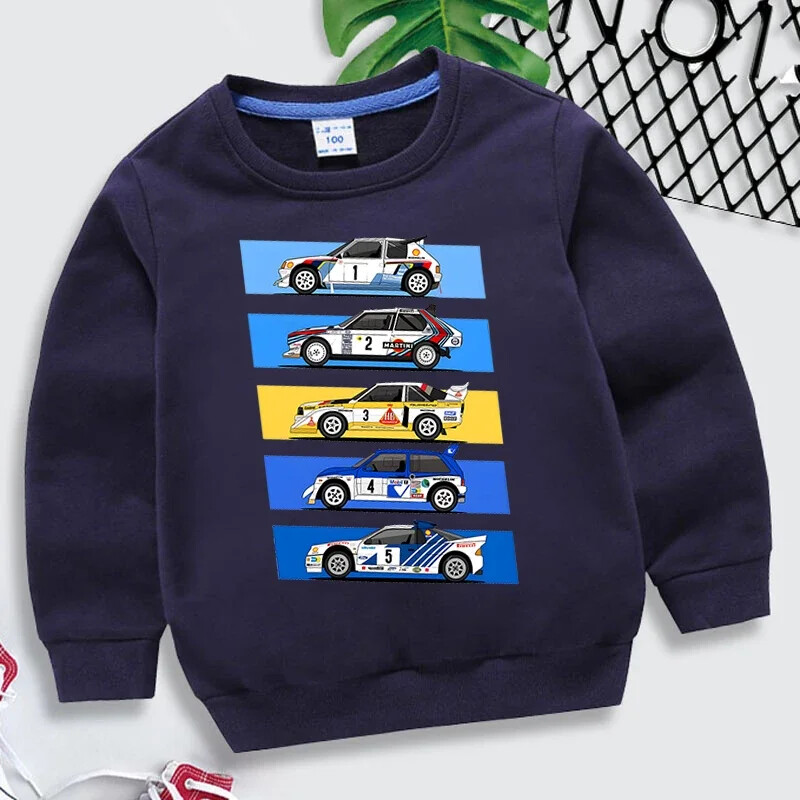 Rally Car Boys Girls Hoodies Drift Φούτερ Μόδα Lovers Car Hoodies Automobile Culture Roupa Infantil Cartoon Παιδικά Ρούχα