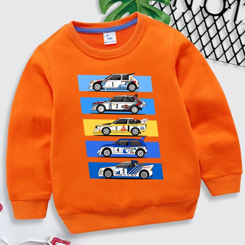 Rally Car Boys Girls Hoodies Drift Φούτερ Μόδα Lovers Car Hoodies Automobile Culture Roupa Infantil Cartoon Παιδικά Ρούχα