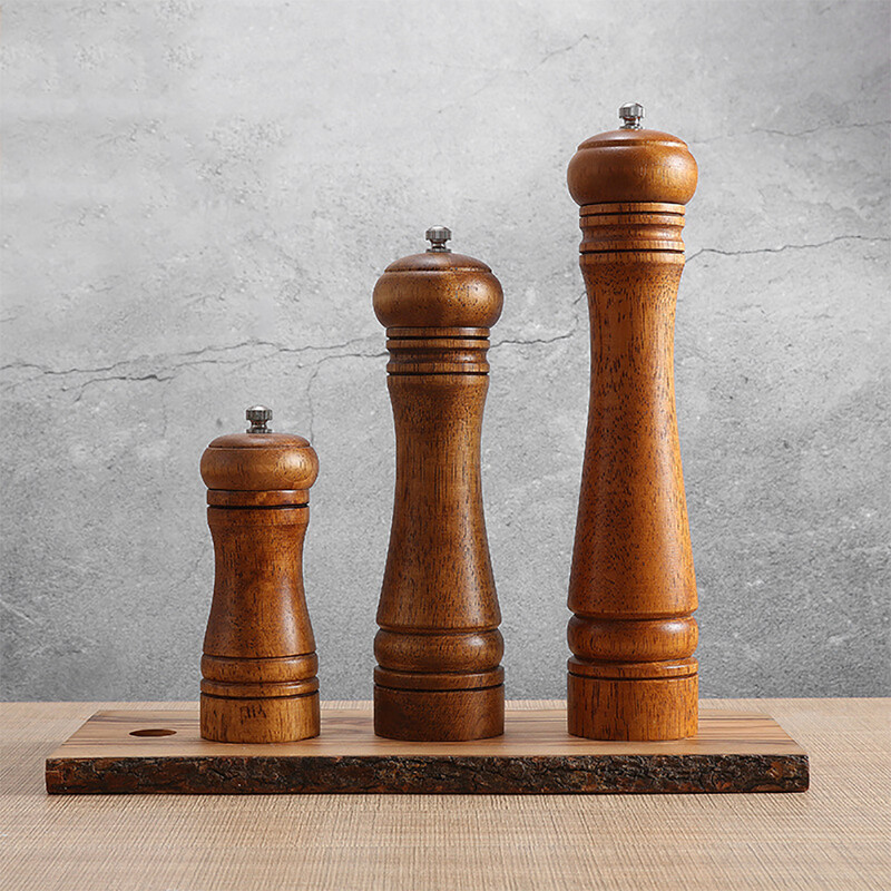 Kézi borsdaráló fa só- és borsdaráló többcélú fűszerszerszám tömörfa fűszerdaráló otthoni konyhához, háztartáshoz