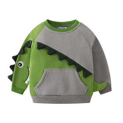 Rudens žiemos megzti megztiniai megztiniai berniukams animacinių filmų spalvoto bloko dizaino vaikiški palaidinukės, jaukios vilnos medžiagos vaikiški drabužiai