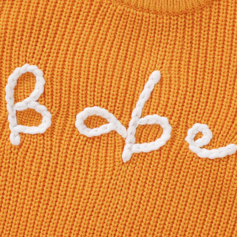 Pudcoco Baby Girl džemperis ar garām piedurknēm Crew Kakla ziedu burti Ziemas silts trikotāžas džemperis džemperis zīdaiņu apģērbs 6M-3T