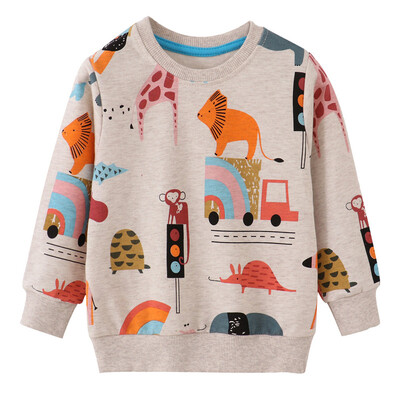 Jumping Meters New Arrival Rockets Druka Rudens Ziemas Bērni Apģērbi Zēnu Džemperi Kokvilnas Garās Piedurknes Topi Hoodies Krekli