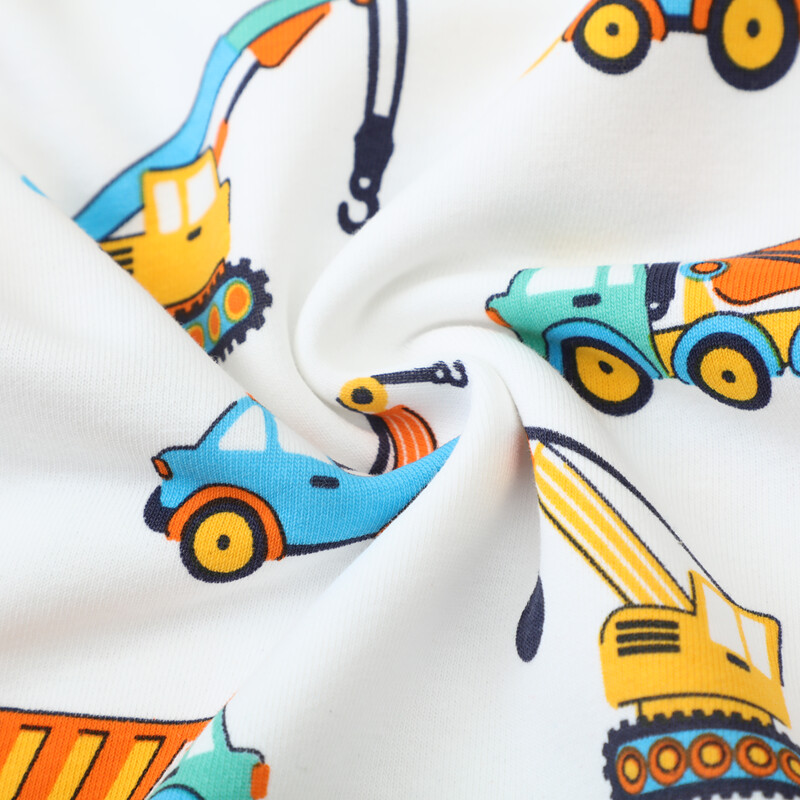 „Little Maven“ vaikiški drabužiai, 2024 m. Nauji pavasario rudens viršutiniai drabužiai vaikiški drabužiai, kūdikių berniukų gobtuvai, animaciniai filmukai ekskavatoriai, megztiniai, medvilniniai