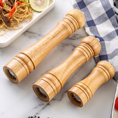 Χειροκίνητος μύλος αλατιού πιπεριού Rubber Wood Pepper Mill Spice Αλατοτριβής 5/8/10 ιντσών