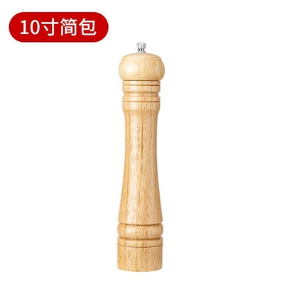 Χειροκίνητος μύλος αλατιού πιπεριού Rubber Wood Pepper Mill Spice Αλατοτριβής 5/8/10 ιντσών