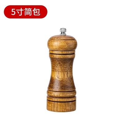 Χειροκίνητος μύλος αλατιού πιπεριού Rubber Wood Pepper Mill Spice Αλατοτριβής 5/8/10 ιντσών