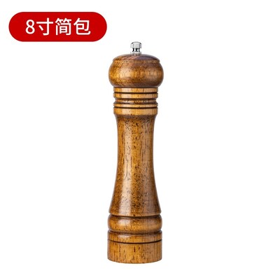 Χειροκίνητος μύλος αλατιού πιπεριού Rubber Wood Pepper Mill Spice Αλατοτριβής 5/8/10 ιντσών