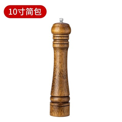 Χειροκίνητος μύλος αλατιού πιπεριού Rubber Wood Pepper Mill Spice Αλατοτριβής 5/8/10 ιντσών