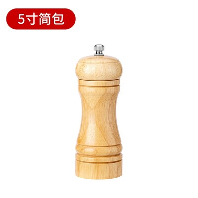 Χειροκίνητος μύλος αλατιού πιπεριού Rubber Wood Pepper Mill Spice Αλατοτριβής 5/8/10 ιντσών