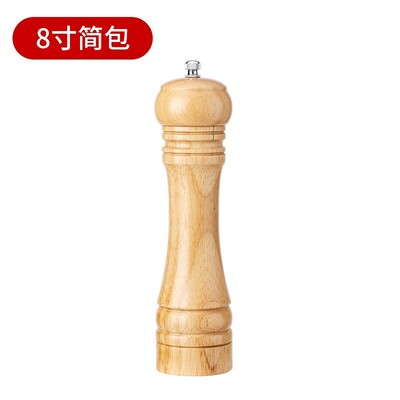 Χειροκίνητος μύλος αλατιού πιπεριού Rubber Wood Pepper Mill Spice Αλατοτριβής 5/8/10 ιντσών