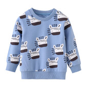 Lēcieni metri 2-7T Jaunie ieradumi Dzīvnieki Drukāt Zēni Meitenes Džemperi Rudens Pavasaris Bērni Apģērbi Karsti Pārdod Krekli Topi Baby