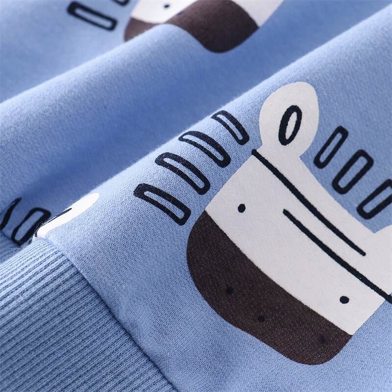 Lēcieni metri 2-7T Jaunie ieradumi Dzīvnieki Drukāt Zēni Meitenes Džemperi Rudens Pavasaris Bērni Apģērbi Karsti Pārdod Krekli Topi Baby