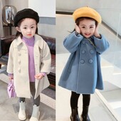 Βαμβακερό παλτό Winter's Long Fashion Plus 2024 Baby girl Κορεάτικο παλτό με διπλό στήθος Παιδικό ζεστό μπουφάν