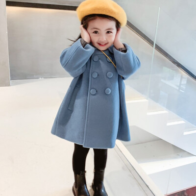 Βαμβακερό παλτό Winter's Long Fashion Plus 2024 Baby girl Κορεάτικο παλτό με διπλό στήθος Παιδικό ζεστό μπουφάν