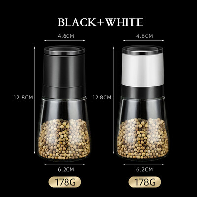 Sāls un piparu dzirnaviņas Uzpildāms piparu kratītājs ar regulējama biezuma garšvielu tvertni Virtuves manuālā dzirnaviņas garšvielu dzirnaviņas