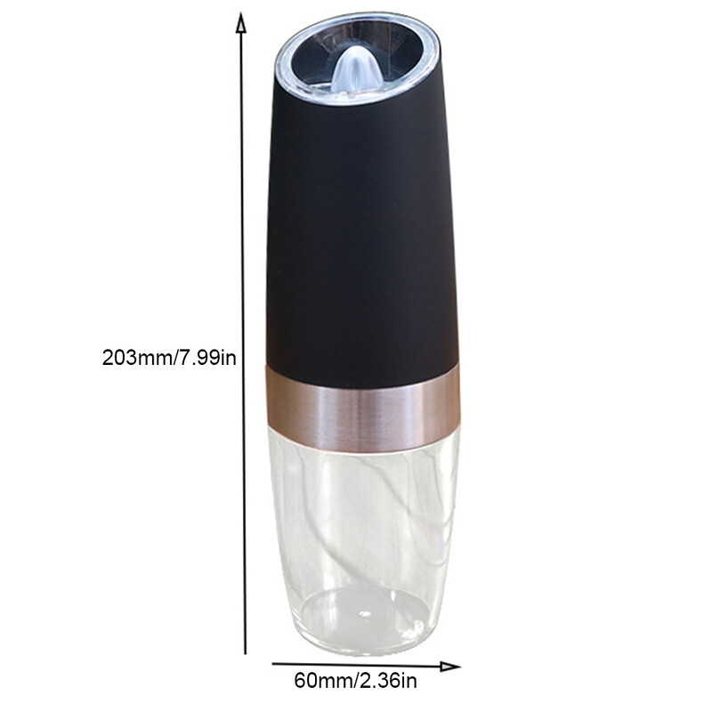 Gravity elektriline soola- ja pipraveski reguleeritava jämedusega automaatne pipraveski LED-valgustusega vürtside jaoks soola-pipra ürtide jaoks