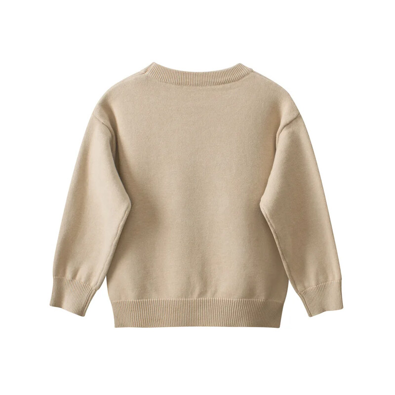 2-8T žiemos megztinis kūdikiui, megztinis, megztinis, šiltas storas drabužis su meškos raštu ilgomis rankovėmis trikotažo apranga