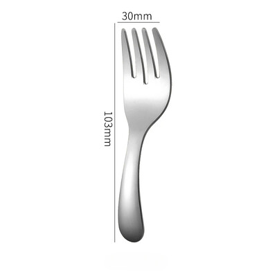 Mini set portabil de furculiță cu lingură din oțel inoxidabil pentru depozitare Desert Fructe Instrument pentru muncă, școală, veselă cu mâner scurt, potrivit pentru copii