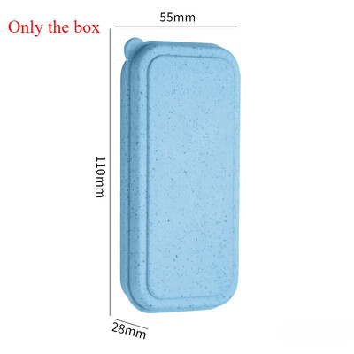 Mini set portabil de furculiță cu lingură din oțel inoxidabil pentru depozitare Desert Fructe Instrument pentru muncă, școală, veselă cu mâner scurt, potrivit pentru copii