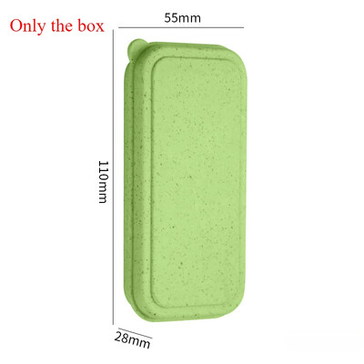 Mini set portabil de furculiță cu lingură din oțel inoxidabil pentru depozitare Desert Fructe Instrument pentru muncă, școală, veselă cu mâner scurt, potrivit pentru copii