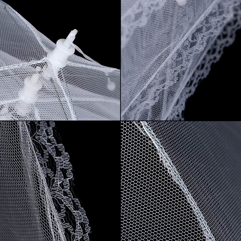 1 tk valge hüpikaknast võrgust toidukate kokkupandav kärbsevastane sääsetelk kuppelvõrk vihmavari pikniku kaitse nõude kate