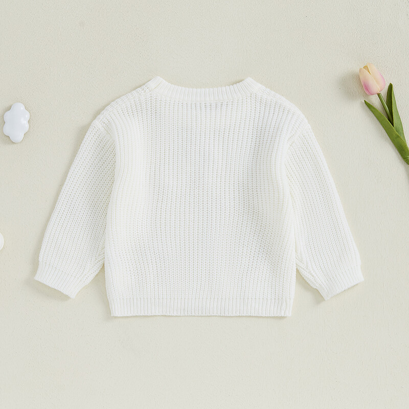 „Pudcoco“ naujagimio kalėdinis megztinis, laisvalaikio „Candy Cane“ šiltas megztas ilgomis rankovėmis megztas megztinis kūdikiams 0-3T