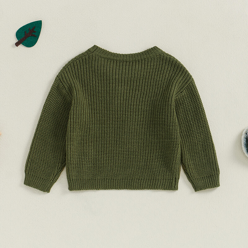 „Pudcoco“ naujagimio kalėdinis megztinis, laisvalaikio „Candy Cane“ šiltas megztas ilgomis rankovėmis megztas megztinis kūdikiams 0-3T