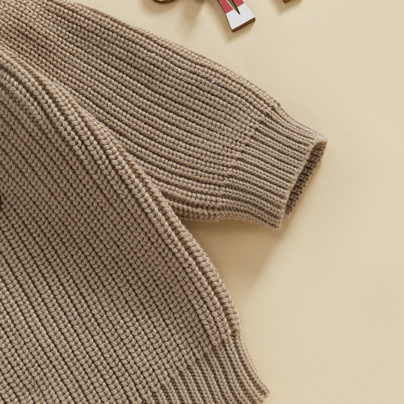 MISOWMNJOY Ležerni pleteni dječji pulover za djevojčice i dječake Božićna odjeća dugih rukava Kapa Djeda Mraza Vez Pulover za malu djecu Pletena odjeća