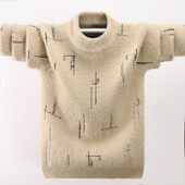 Berniukams storintas megztinis rudens ir žiemos mada Naujas megztas megztinis Vaikiški drabužiai Vaikiški rūbai 4 5 6 7 9 10 11 12 m.