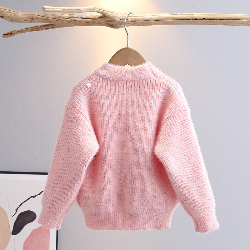 Îmbrăcăminte pentru copii Toamna Iarnă Moda pentru fete Pulover tricotat îngroșat pentru copii Fată Desen animat Sirenă Top colorat HY08181