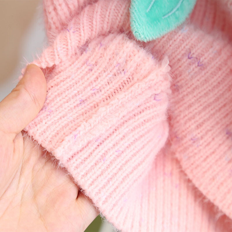 Îmbrăcăminte pentru copii Toamna Iarnă Moda pentru fete Pulover tricotat îngroșat pentru copii Fată Desen animat Sirenă Top colorat HY08181