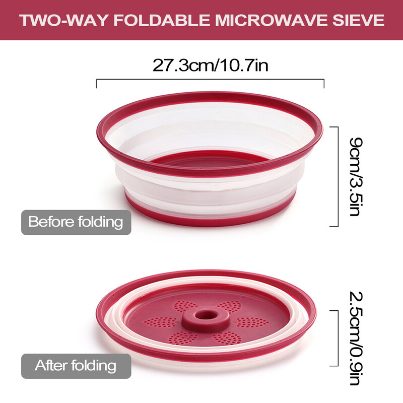 „Leeseph“ sulankstomas maisto dangtelis, apvalus daugiafunkcis sulankstomas mikrobangų krosnelės purslų nepralaidus kvėpuojantis dangtelis, virtuvės prietaisas maistui