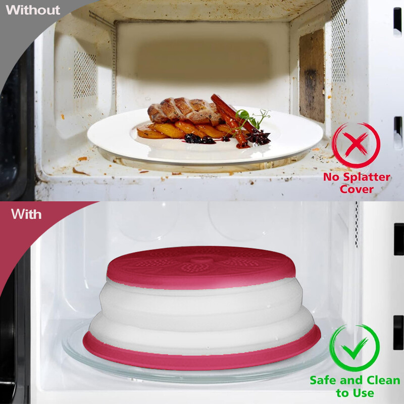 „Leeseph“ sulankstomas maisto dangtelis, apvalus daugiafunkcis sulankstomas mikrobangų krosnelės purslų nepralaidus kvėpuojantis dangtelis, virtuvės prietaisas maistui