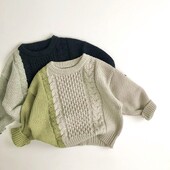 2024 Φθινόπωρο Νέο Παιδικό Πλεκτό Πλεκτό Πλεκτό Πουλόβερ Vintage Γυναικεία Πουλόβερ Παιδικά Αγόρια Βαμβακερά Πλεκτά Πουλόβερ Βρεφικά Ρούχα