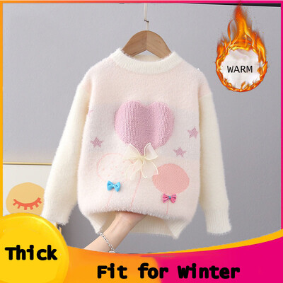 Pulovere șic noi, toamnă iarnă, pulovere groase, dantelă tricotată, pulovere cu nod fluture, îmbrăcăminte pentru copii, pulover pentru fete FY11292