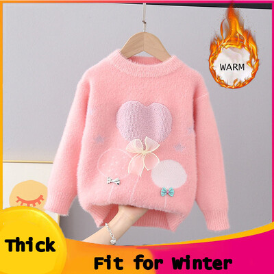Pulovere șic noi, toamnă iarnă, pulovere groase, dantelă tricotată, pulovere cu nod fluture, îmbrăcăminte pentru copii, pulover pentru fete FY11292