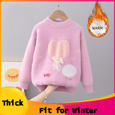 Pulovere șic noi, toamnă iarnă, pulovere groase, dantelă tricotată, pulovere cu nod fluture, îmbrăcăminte pentru copii, pulover pentru fete FY11292