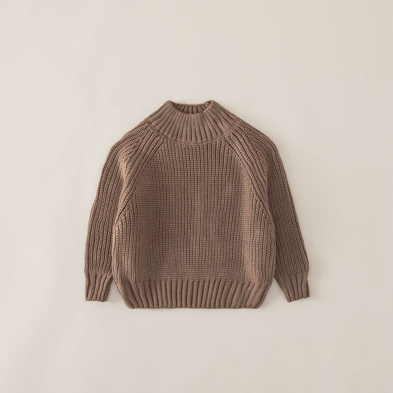 Κορεάτικο στυλ Παιδικά πουλόβερ πλεκτά πουλόβερ 2024 Φθινοπωρινά νέα μισά ζιβάγκο Πουλόβερ για αγόρι 2-6Y Απλές μπλούζες βάσης για κορίτσι