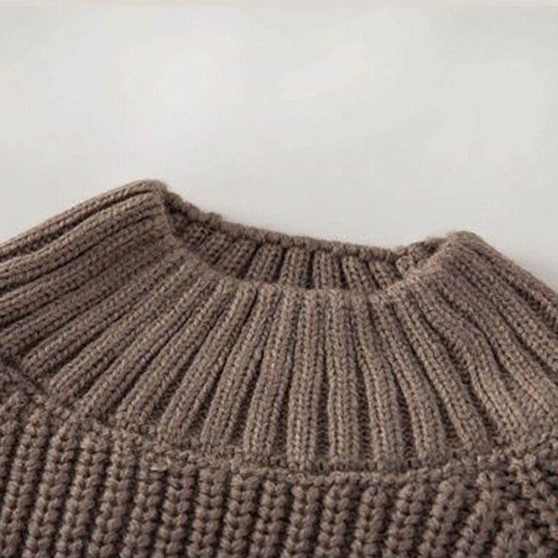 Κορεάτικο στυλ Παιδικά πουλόβερ πλεκτά πουλόβερ 2024 Φθινοπωρινά νέα μισά ζιβάγκο Πουλόβερ για αγόρι 2-6Y Απλές μπλούζες βάσης για κορίτσι