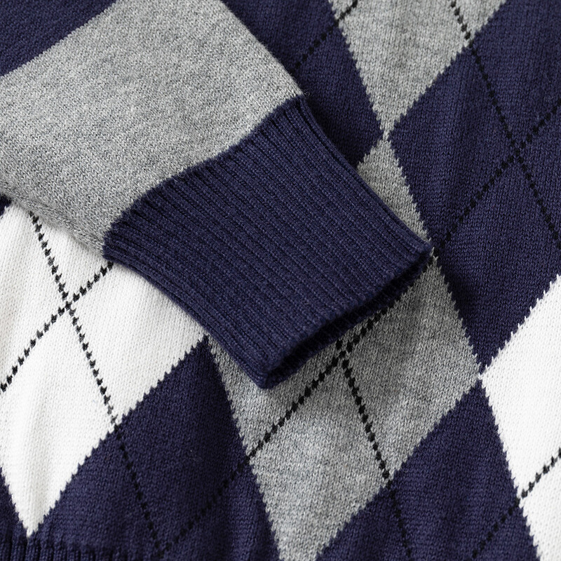 2024 m. rudens žiemos vaikų megztinis ilgomis rankovėmis deimantinis vaikiškas berniukų megztinis 1–6 metų kūdikių berniukų megztinis