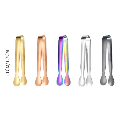 5 tk/komplekti väikesed jääkuubikuklambrid 304 roostevabast terasest mini-suhkruklamber BBQ serveerimistangid peokommid puhvetbaar Köögitööriistad