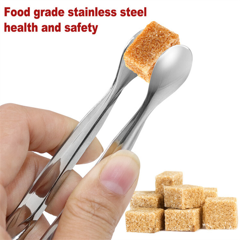 5 tk/komplekti väikesed jääkuubikuklambrid 304 roostevabast terasest mini-suhkruklamber BBQ serveerimistangid peokommid puhvetbaar Köögitööriistad