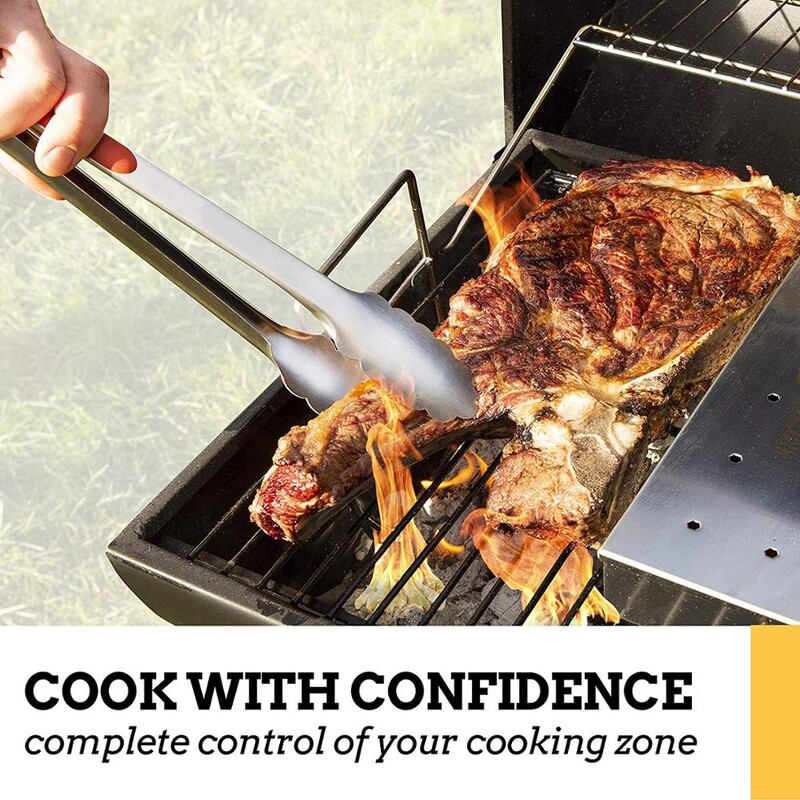 LMETJMA 9'' 12'' 14'' 16'' λαβίδες κουζίνας Ανοξείδωτες λαβίδες για μαγείρεμα BBQ Αντιολισθητικές λαβίδες σαλάτας Κλιπ KC0312