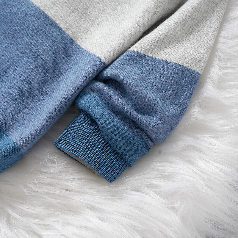 PatPat Toddler Boy Casual Stripe Colorblock trikotāžas džemperis