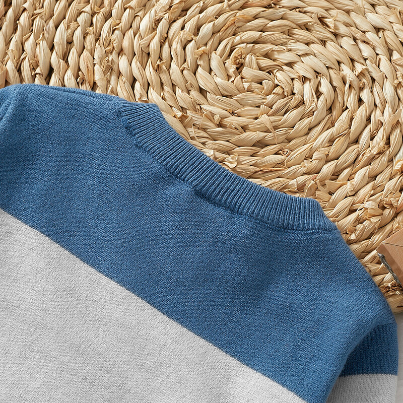 PatPat Toddler Boy Casual Stripe Colorblock trikotāžas džemperis