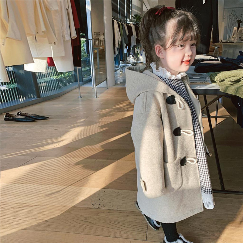 Κορίτσια Baby's Παιδικό μάλλινο παλτό Πανωφόρι 2023 Luxury Thicken Ζεστό Φθινοπωρινό Μπλουζάκι εξωτερικού χώρου Παιδικό ρούχο από βαμβακερό φλις