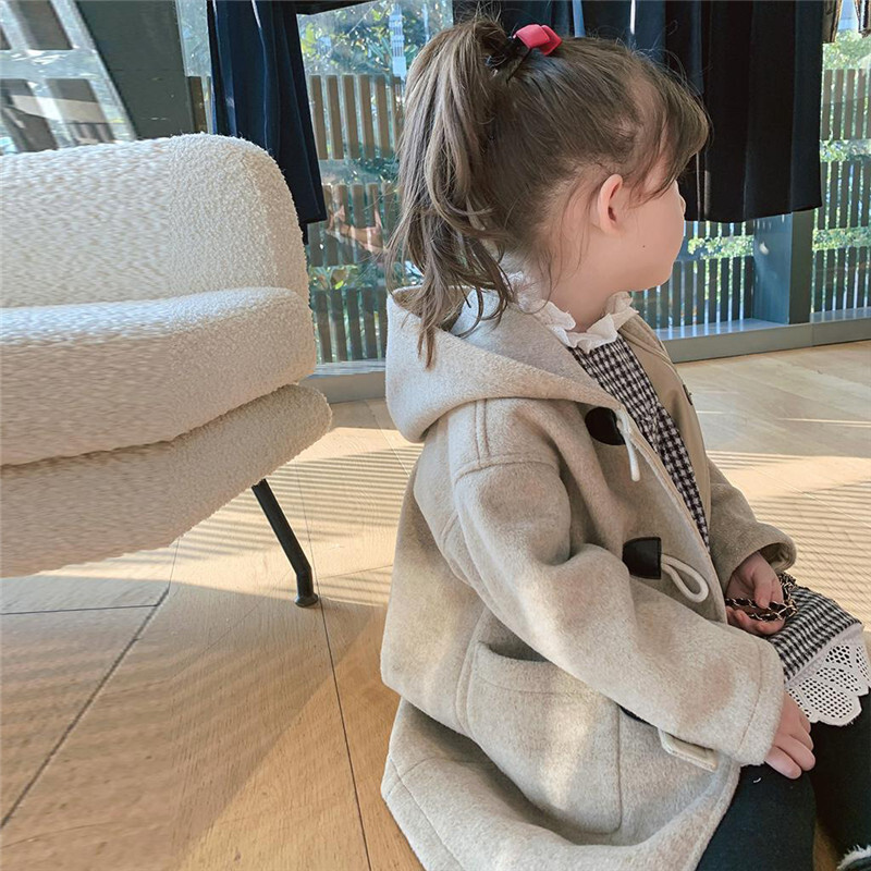 Κορίτσια Baby's Παιδικό μάλλινο παλτό Πανωφόρι 2023 Luxury Thicken Ζεστό Φθινοπωρινό Μπλουζάκι εξωτερικού χώρου Παιδικό ρούχο από βαμβακερό φλις