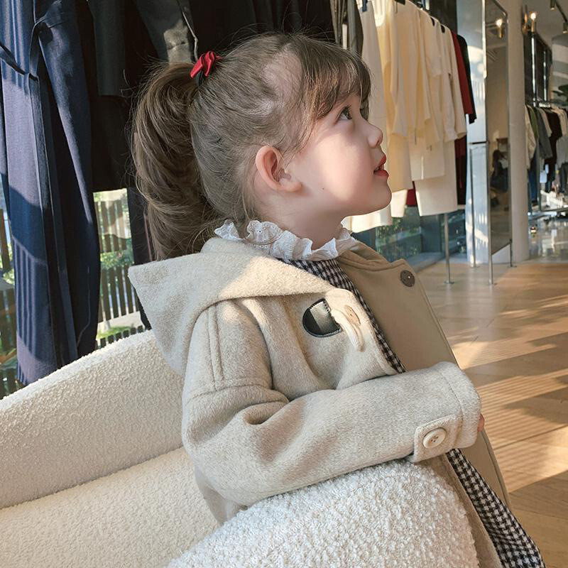 Κορίτσια Baby's Παιδικό μάλλινο παλτό Πανωφόρι 2023 Luxury Thicken Ζεστό Φθινοπωρινό Μπλουζάκι εξωτερικού χώρου Παιδικό ρούχο από βαμβακερό φλις