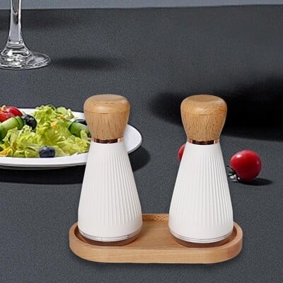2 dalių rankinis pipirų malimo malūnas su reguliuojamu stambumu Namų pipirų malimo malimo rinkinys namams, virtuvei, kepsnių pipirų malimui