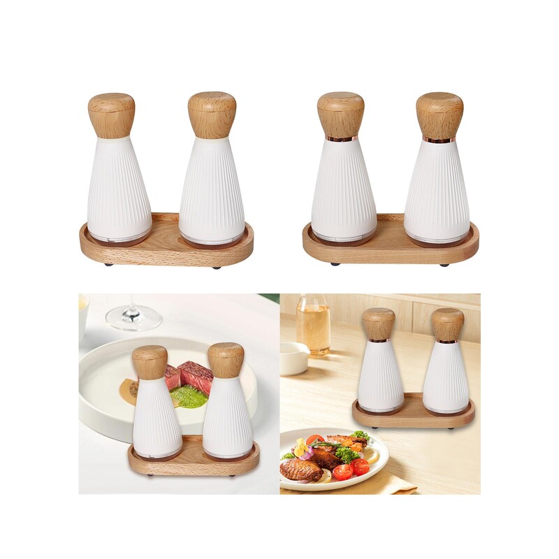2 dalių rankinis pipirų malimo malūnas su reguliuojamu stambumu Namų pipirų malimo malimo rinkinys namams, virtuvei, kepsnių pipirų malimui